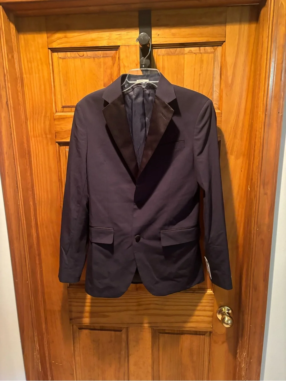 Nordstrom Rack Trim Fit Tuxedo Jacket Navy with Black 36R NWT